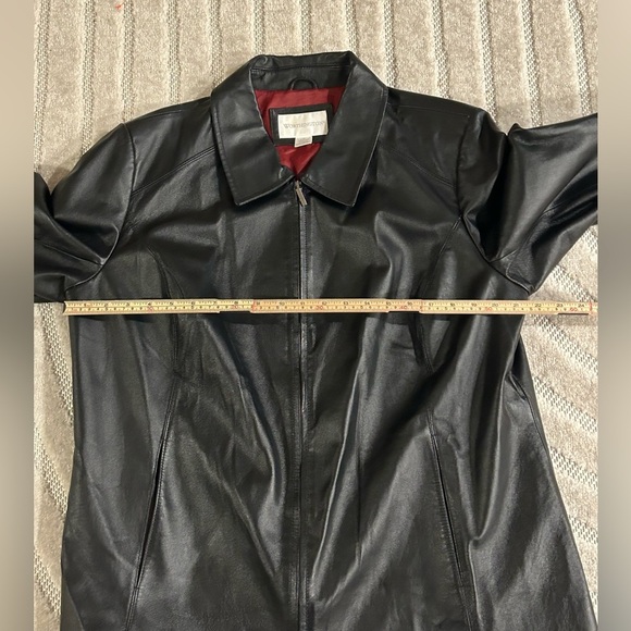 Vintage Worthington Black Leather Collared Zip Jacket - XL - Picture 11 of 11